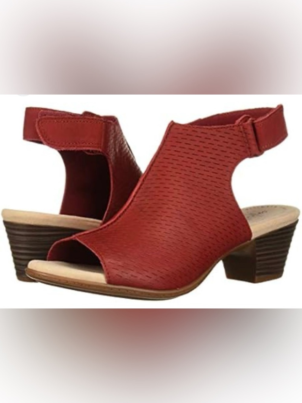 Clarks Womens Valarie James Leather Perforated Sandals, Size 7